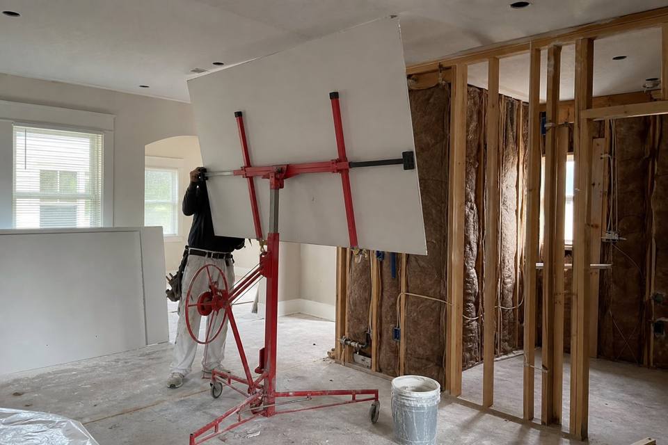 Drywall installation in a Florida home remodel for Brevard County drywall projects